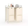 Multi-Section Laundry Hamper with Top Storage Shelf, Waterproof Bags & Easy Assembly for Laundry Room Bathroom
