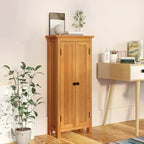 vidaXL Storage Cabinet Light Oak Solid Oak Wood, MDF Veneer Medium