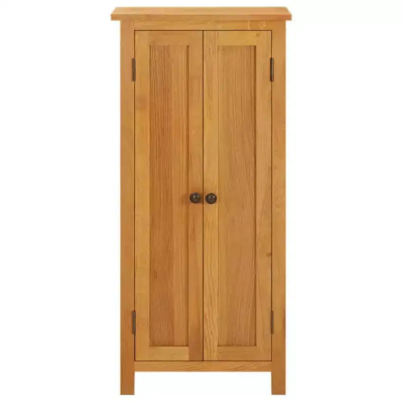vidaXL Storage Cabinet Light Oak Solid Oak Wood, MDF Veneer Medium