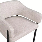 Meridian Furniture Sgabello da bancone rivestito in tessuto Dame, set da 2