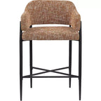 Meridian Furniture Sgabello da bancone rivestito in tessuto Dame, set da 2