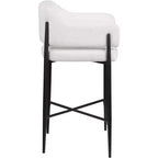 Meridian Furniture Sgabello da bancone rivestito in tessuto Dame, set da 2