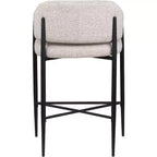 Meridian Furniture Sgabello da bancone rivestito in tessuto Dame, set da 2