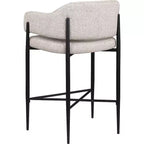 Meridian Furniture Sgabello da bancone rivestito in tessuto Dame, set da 2