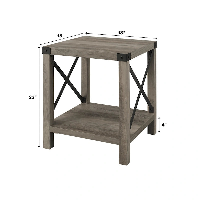 Middlebrook Kujawa 18-inch X-side Accent Table