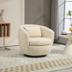 Poltrona a botte girevole imbottita Beige 37.2 con contenitore e design ergonomico