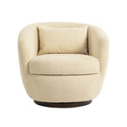 Poltrona a botte girevole imbottita Beige 37.2 con contenitore e design ergonomico