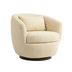 Poltrona a botte girevole imbottita Beige 37.2 con contenitore e design ergonomico
