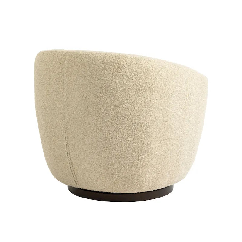 Poltrona a botte girevole imbottita Beige 37.2 con contenitore e design ergonomico