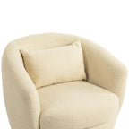 Poltrona a botte girevole imbottita Beige 37.2 con contenitore e design ergonomico