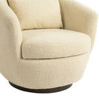 Poltrona a botte girevole imbottita Beige 37.2 con contenitore e design ergonomico