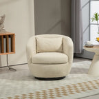 Poltrona a botte girevole imbottita Beige 37.2 con contenitore e design ergonomico