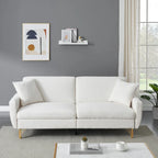 74.41 Inch Teddy Velvet sofa bed with Separate adjustment backrest and Storage Function