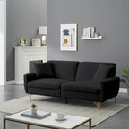 74.41 Inch Teddy Velvet sofa bed with Separate adjustment backrest and Storage Function