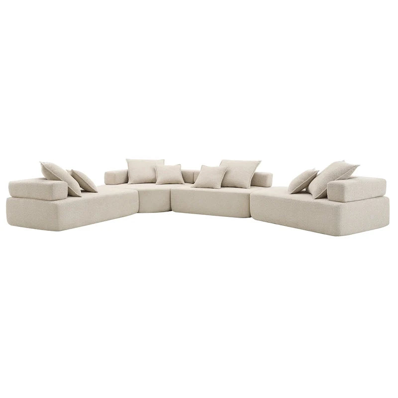 DIY Customization Boucle Upholstered Modular Sectional Sofa