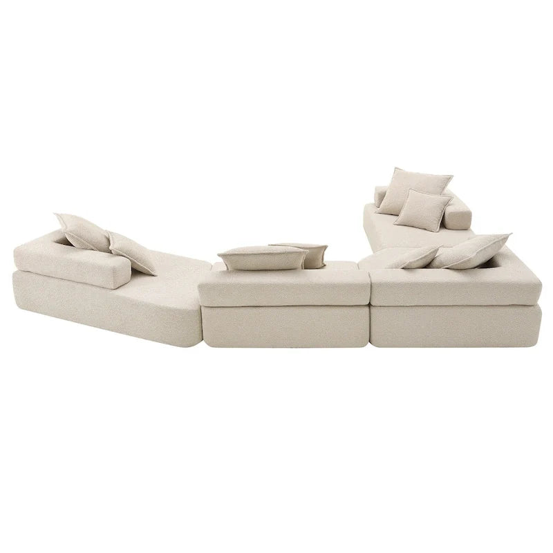 DIY Customization Boucle Upholstered Modular Sectional Sofa