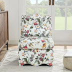 Velvet single dining chair with soft seat cushion