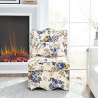 Velvet single dining chair with soft seat cushion