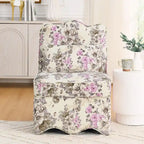 Velvet single dining chair with soft seat cushion