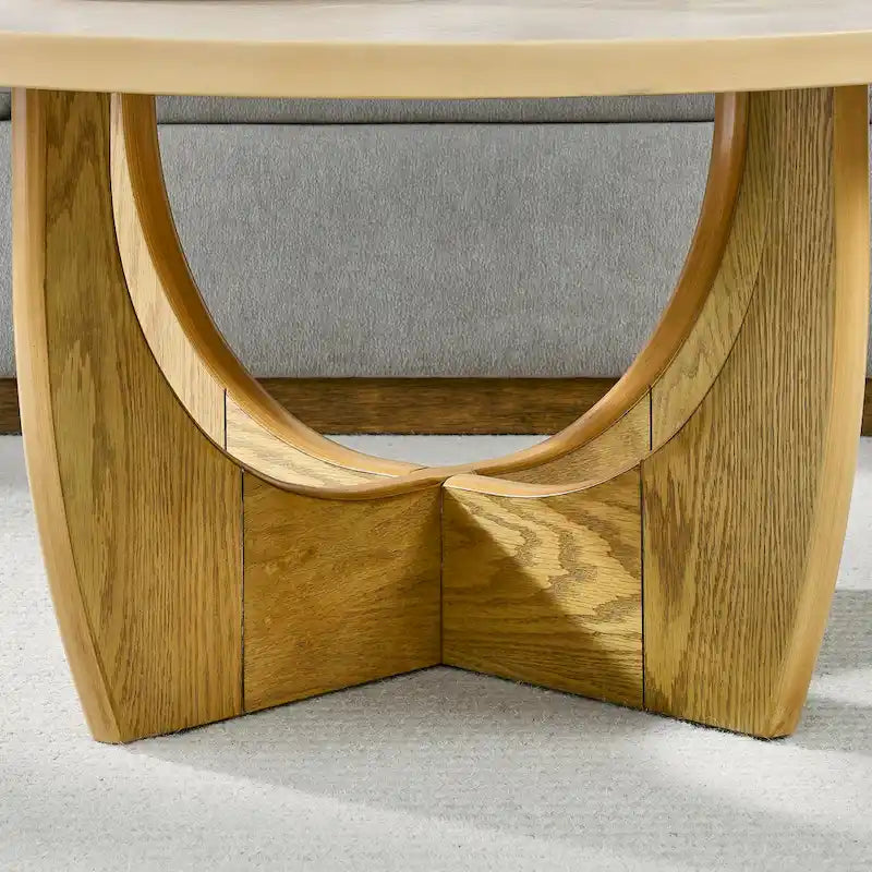 Living Room Wooden Round Coffee Table