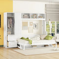 Letto a scomparsa Queen Size con armadio e cassetti
