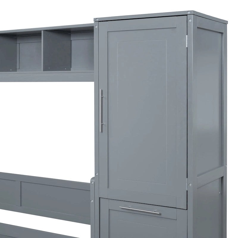Letto a scomparsa Queen Size con armadio e cassetti