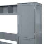 Letto a scomparsa Queen Size con armadio e cassetti