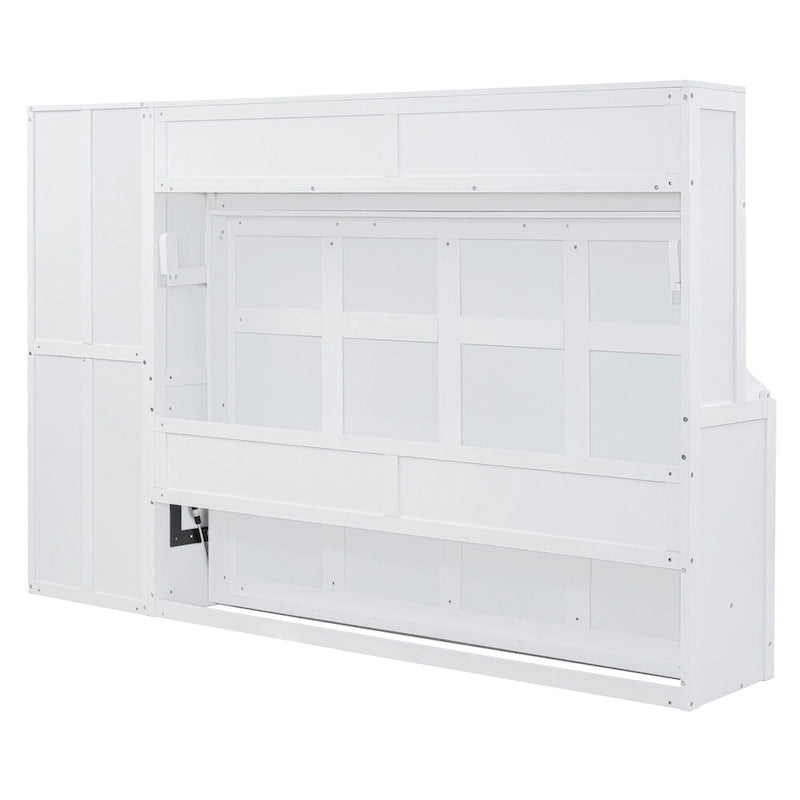 Letto a scomparsa Queen Size con armadio e cassetti
