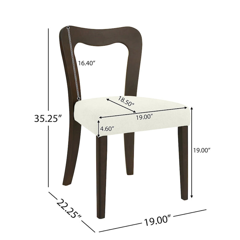 Christopher Knight Home - Ethan Modern Upholstered Dining Chair Set of 2 with Open-Back Design