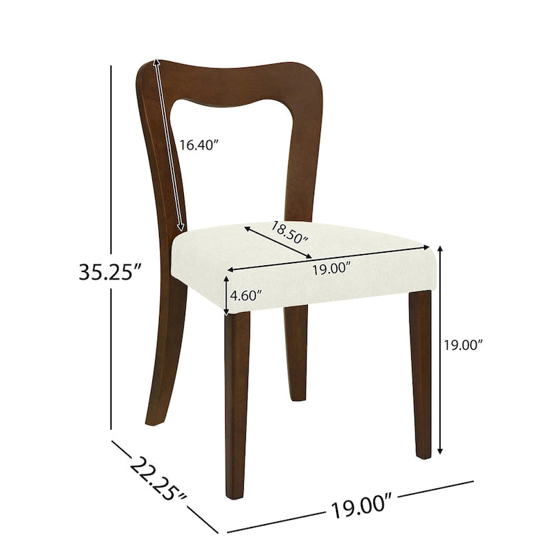 Christopher Knight Home - Ethan Modern Upholstered Dining Chair Set of 2 with Open-Back Design