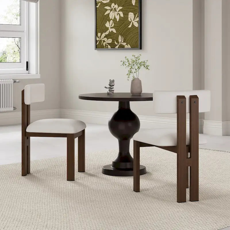 Astura Upholstered Dining Chairs, Iron Frame, Set of 2 by Christopher Knight Home