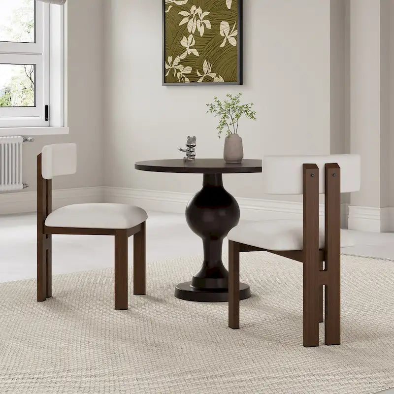 Astura Upholstered Dining Chairs, Iron Frame, Set of 2 by Christopher Knight Home