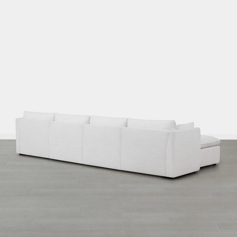 Divano componibile a U Cypress con pouf