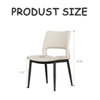 Set di 2 sedie da pranzo moderne e minimaliste in pelle PU