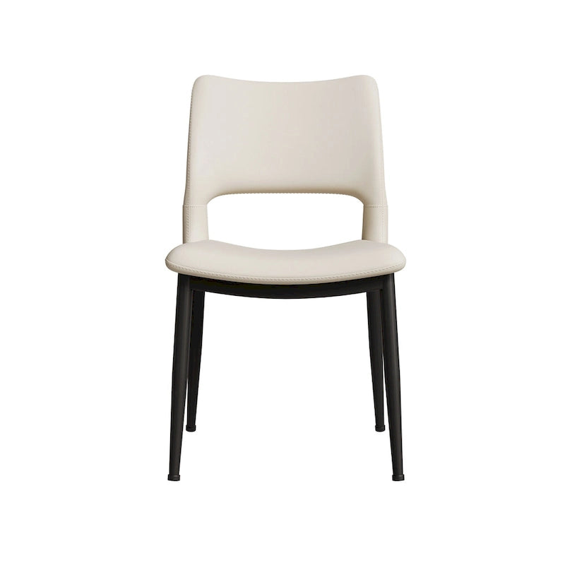 Set di 2 sedie da pranzo moderne e minimaliste in pelle PU