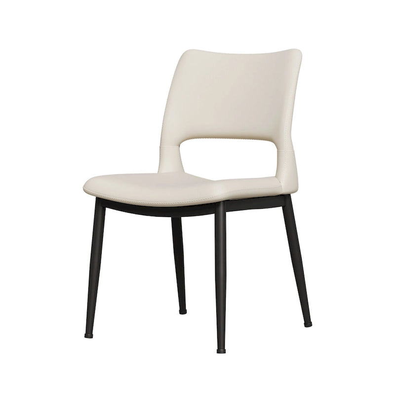 Set di 2 sedie da pranzo moderne e minimaliste in pelle PU