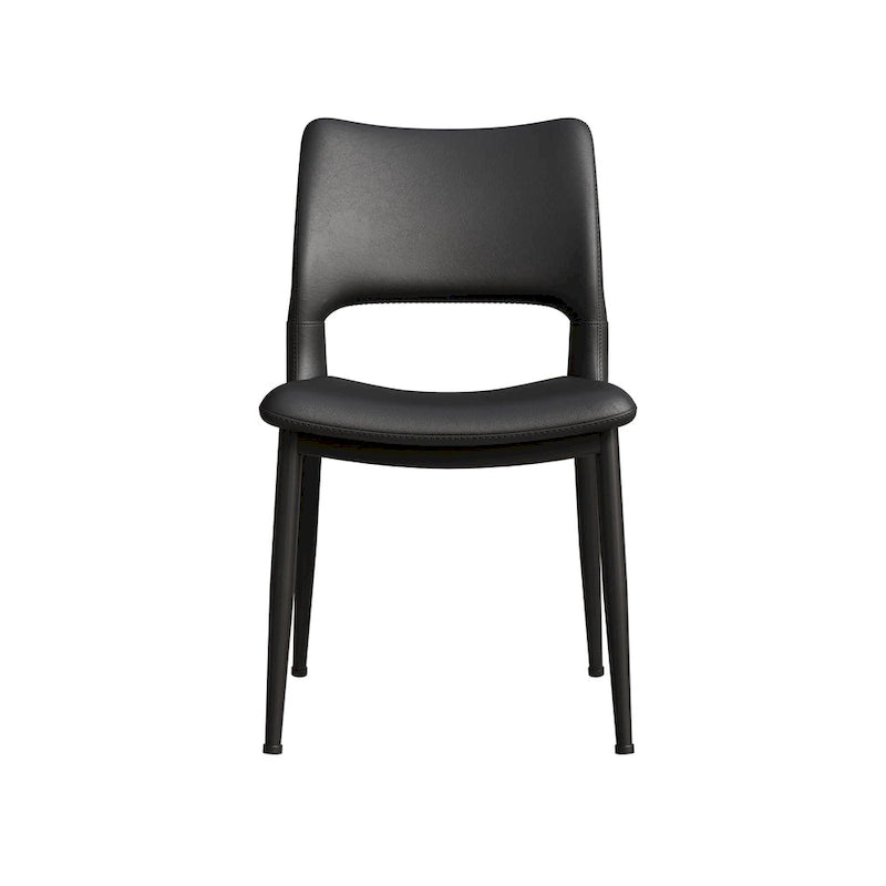 Set di 2 sedie da pranzo moderne e minimaliste in pelle PU