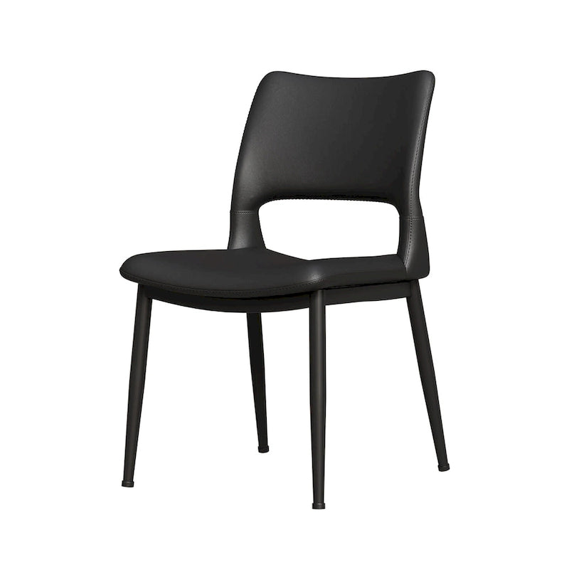 Set di 2 sedie da pranzo moderne e minimaliste in pelle PU