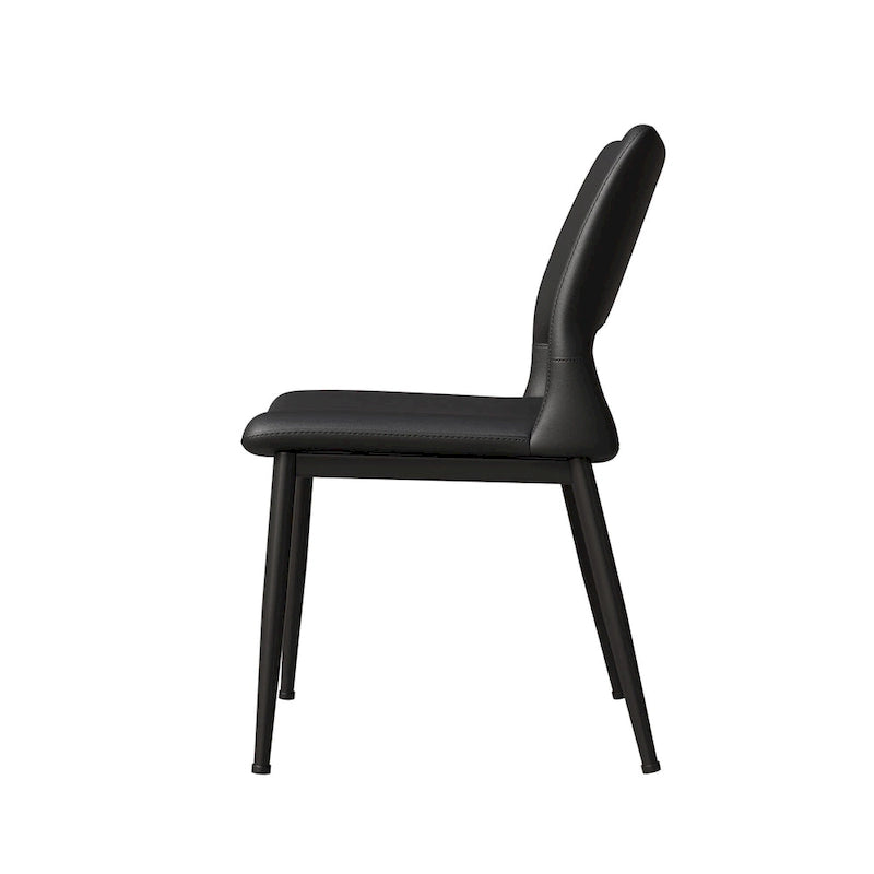 Set di 2 sedie da pranzo moderne e minimaliste in pelle PU