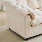 99.2  Chenille Comfort Deep Seat Sofa, Upholstered Fluffy Cloud Sofa