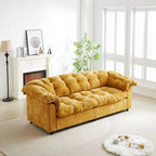 99.2  Chenille Comfort Deep Seat Sofa, Upholstered Fluffy Cloud Sofa