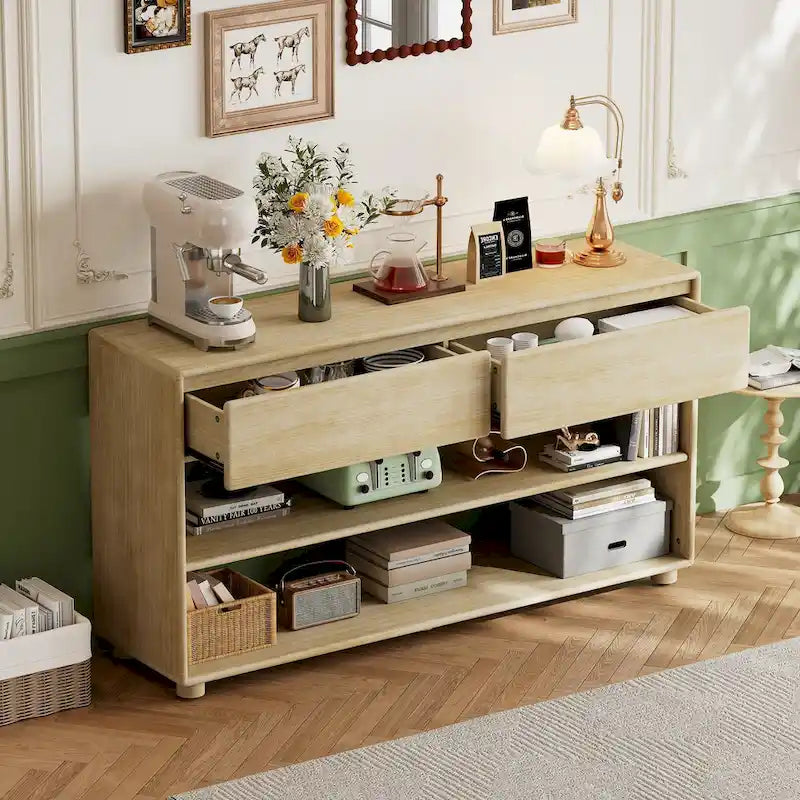 Console da ingresso con cassetti e ripiani