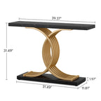 Entryway Hallway Console Table with Metal Frame