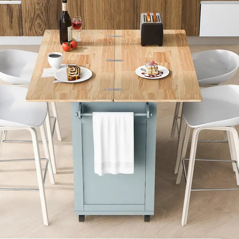 Isola da cucina con piano pieghevole (sgabello non incluso)