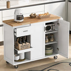 Isola da cucina con piano pieghevole (sgabello non incluso)
