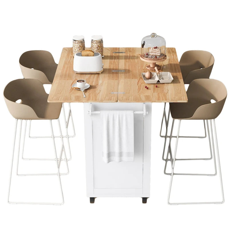 Isola da cucina con piano pieghevole (sgabello non incluso)