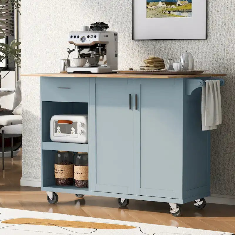 Isola da cucina con piano pieghevole (sgabello non incluso)
