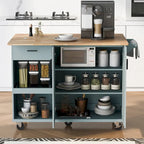 Isola da cucina con piano pieghevole (sgabello non incluso)