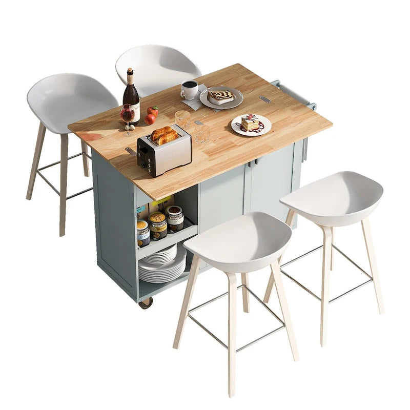 Isola da cucina con piano pieghevole (sgabello non incluso)