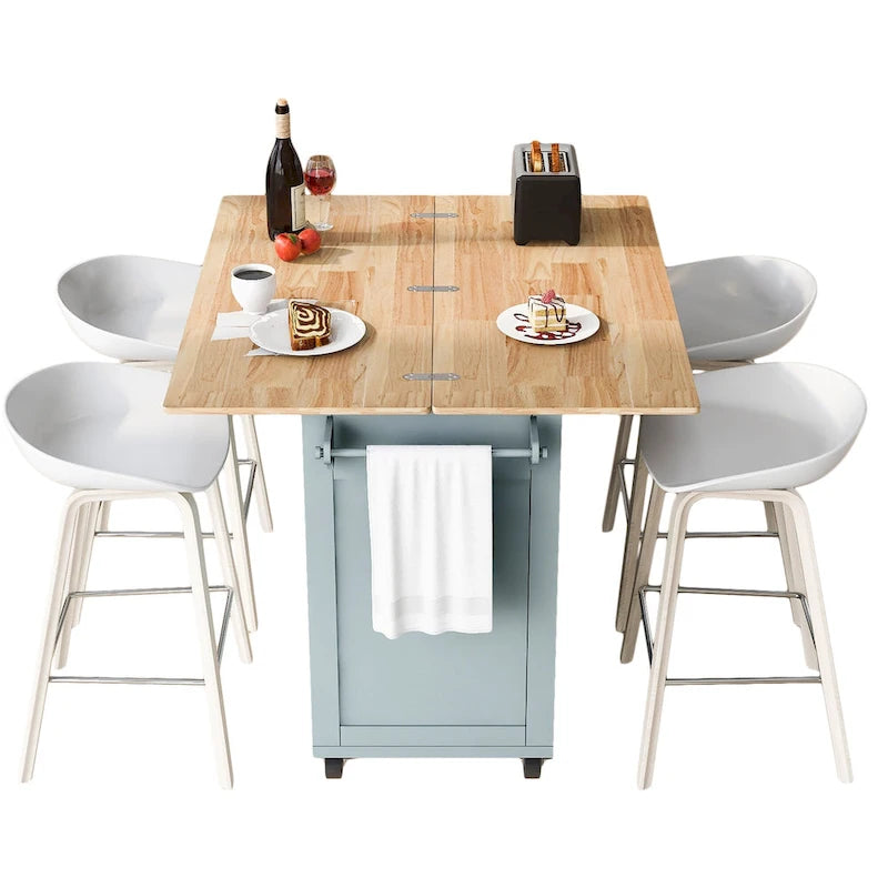 Isola da cucina con piano pieghevole (sgabello non incluso)